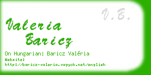 valeria baricz business card
