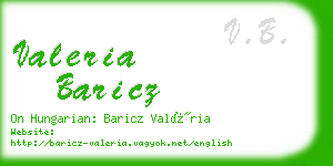 valeria baricz business card